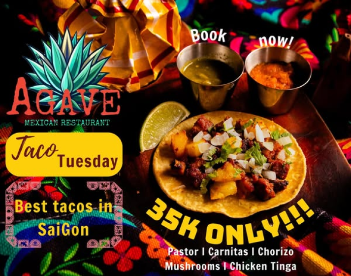 TACO TUESDAY AT AGAVE – HOME OF THE BEST TACOS IN SAIGON!